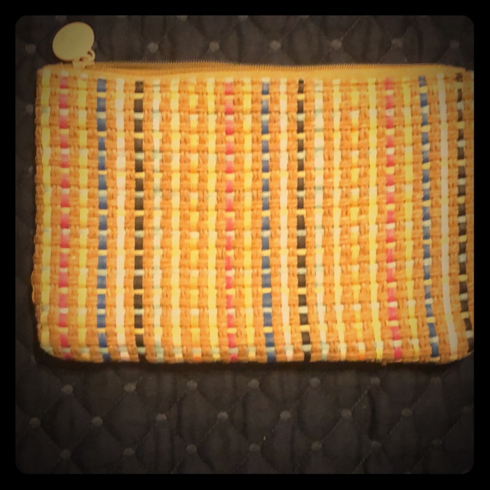 Ipsy fabric patterned small makeup bag